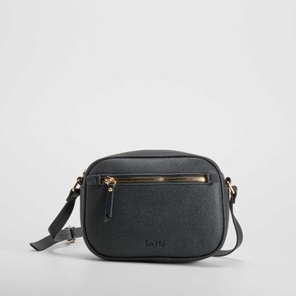 Bolso bandolera grabado negro PICCOLA PIU