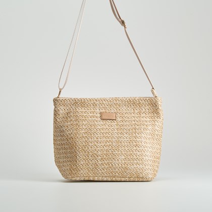 Bolso de rafia beige PICCOLA PIU