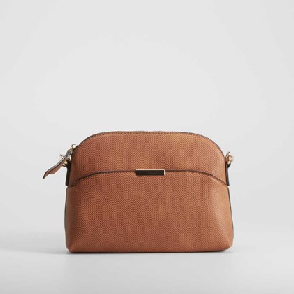 Bolso bandolera grabado cuero PICCOLA PIU