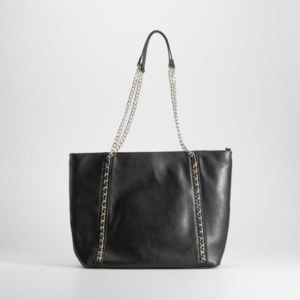 Bolso shopping cadena negro PICCOLA PIU