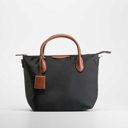 Bolso mano nylon negro PICCOLA PIU