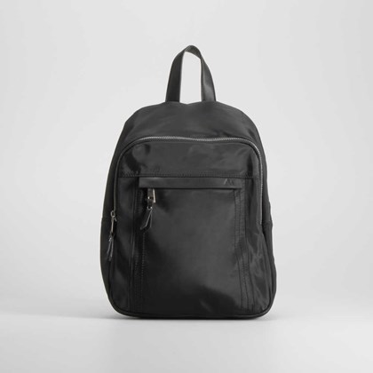 Mochila antirrobo nylon reciclado negra SENDA ROAD