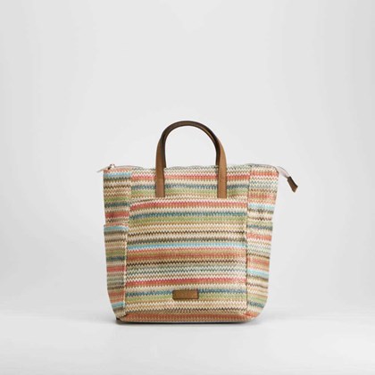 Mochila rafia rayas multicolor SENDA ROAD