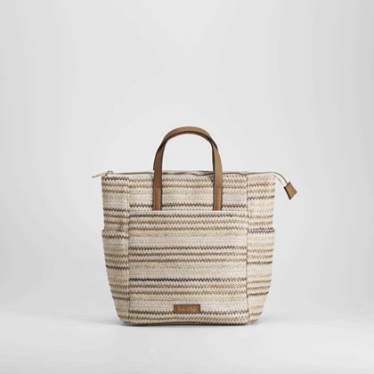 Bolso mochila rafia marrón SENDA ROAD