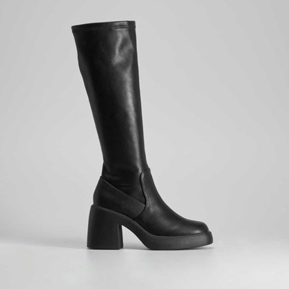 Bota de tacón negra NYC