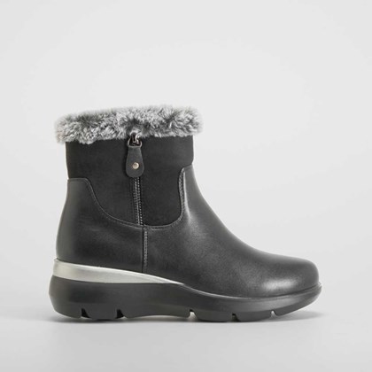 Botín apresky Shock Absorber pelo negro COMFEET