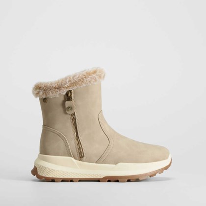 Botín cuello pelo beige SENDA ROAD