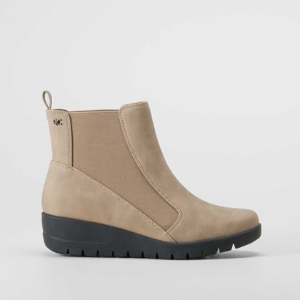 Botín cuña Shock Absorber beige COMFEET