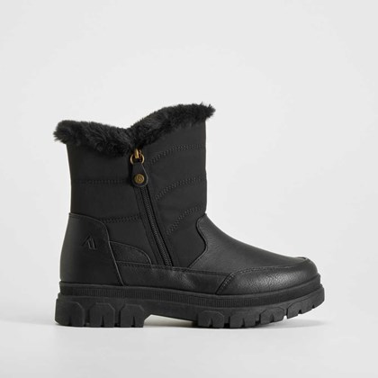 Botín plano zip negro SENDA ROAD