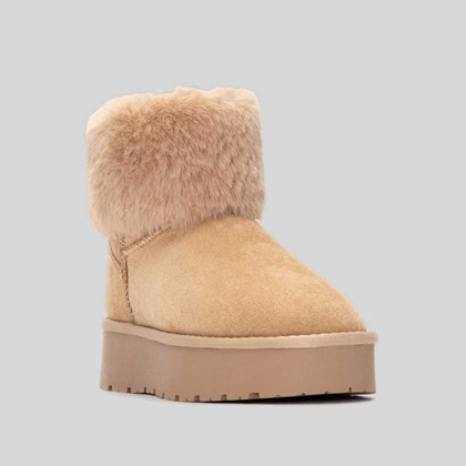 Bota australiana pelo beige XTI