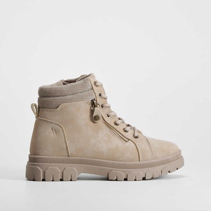 Botín cordón beige SENDA ROAD