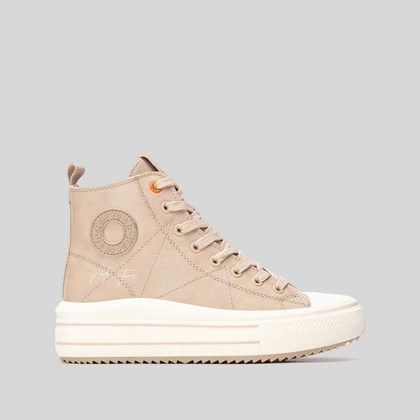Deportiva alta beige REFRESH
