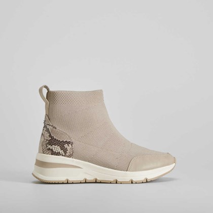 Botín talón snake Shock Absorber beige COMFEET
