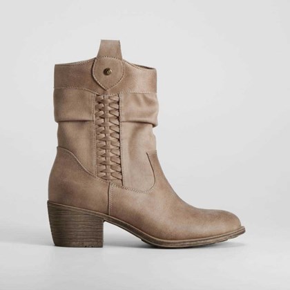 Botín campero tacón ancho marrón SENDA ROAD