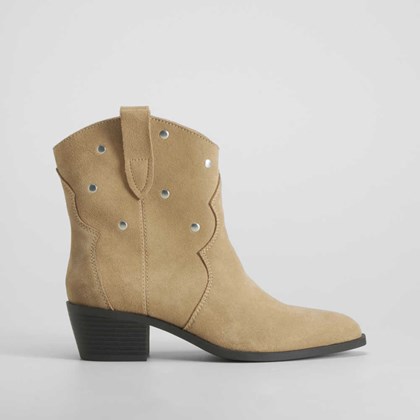 Botín campero piel beige FOSCO