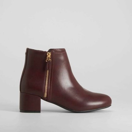 Botín burdeos tacón bajo PICCOLA PIU