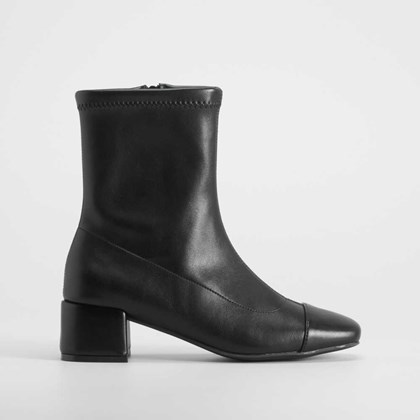 Botín tacón puntera negro PICCOLA PIU