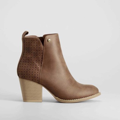 Botín campero tacón alto marrón SENDA ROAD