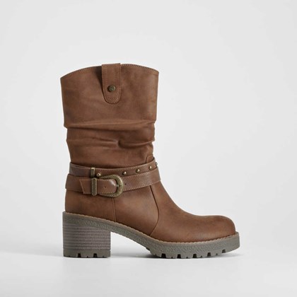 Botín tacón straps marrón SENDA ROAD