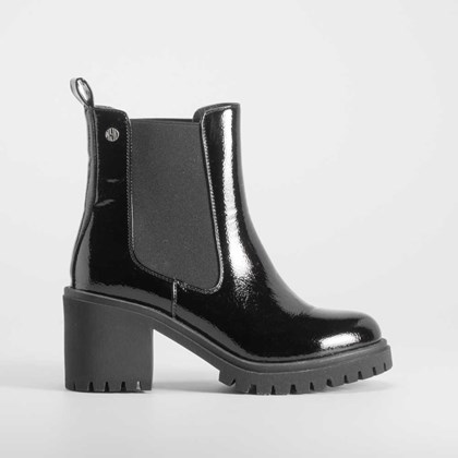 Botín elástico tacón negro NYC