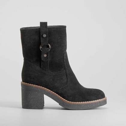 Botín tacón crepe negro SENDA ROAD