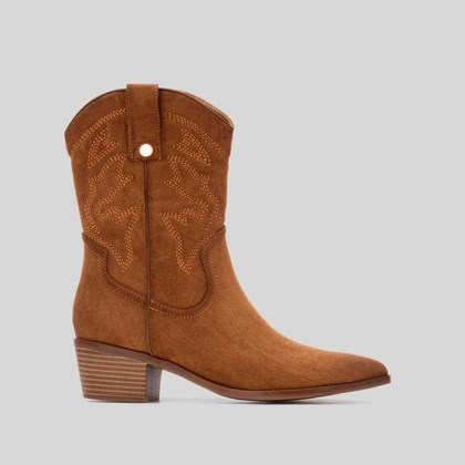 Bota tacón campera camel XTI