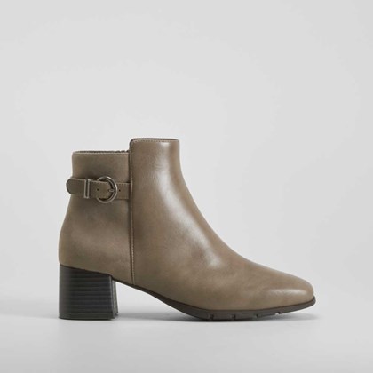 Botín tacón Double Fit taupe COMFEET