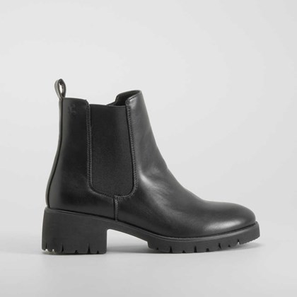 Botín tacón chelsea Shock Absorber negro COMFEET