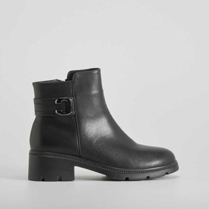 Botín tacón piel negro COMFEET
