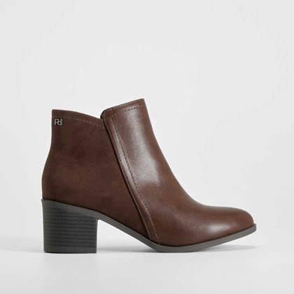 Botín tacón combinado marrón PICCOLA PIU