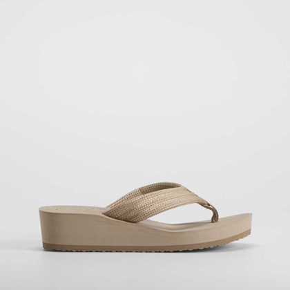 Chancla de dedo de cuña beige BEPPI