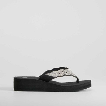 Chancla de dedo de cuña negra COCONUT