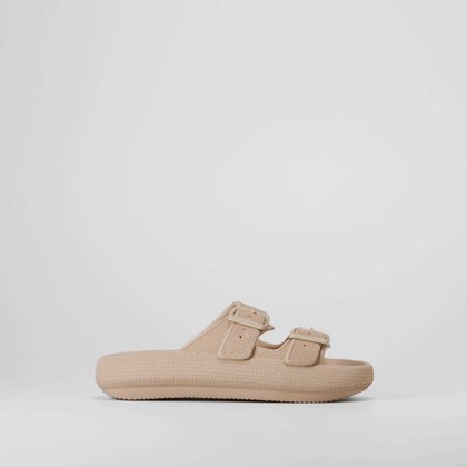 Chancla doble hebilla ajustable beige COCONUT