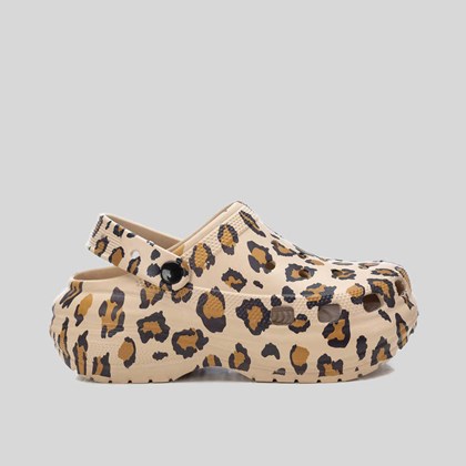 Zueco con estampado animal beige XTI