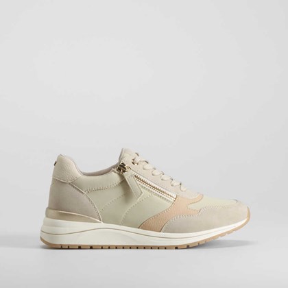Sneaker cremallera Shock Absorber beige COMFEET
