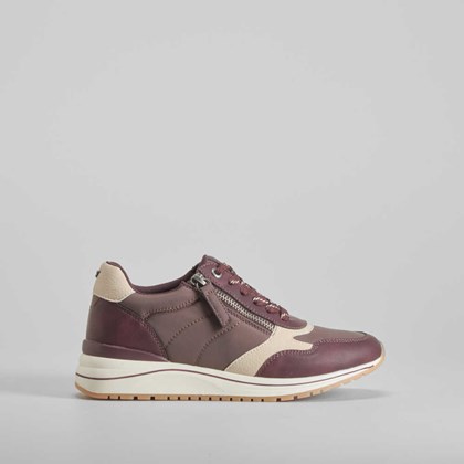 Sneaker cremallera burdeos COMFEET