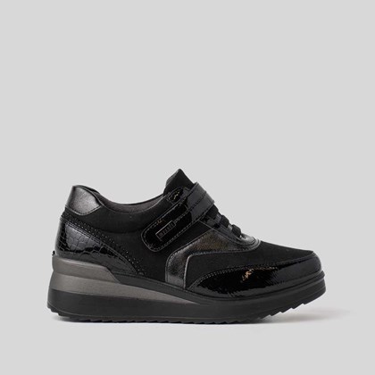 Deportiva casual cremallera lateral negra MYSOFT