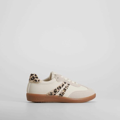 Sneaker suela caramelo animal print beige NYC