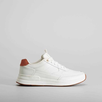 Deportiva running piel blanca FOSCO