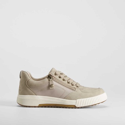 Deportiva cremallera lateral beige SENDA ROAD