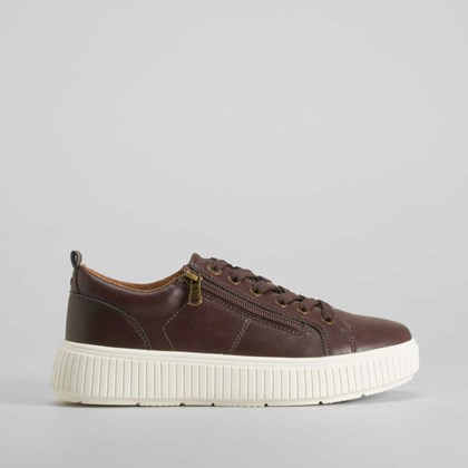 Deportiva casual plataforma marrón COMFEET