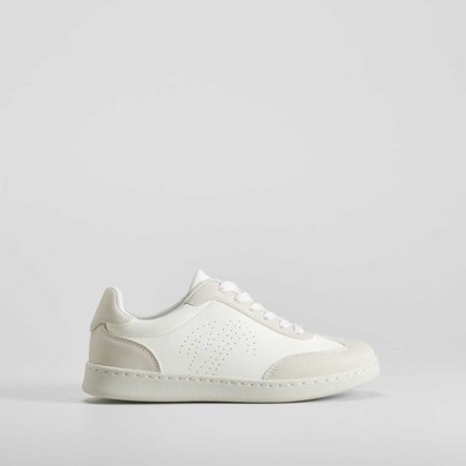 Zapatilla urban blanca logo punteado NYC