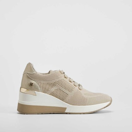 Sneaker cuña beige XTI