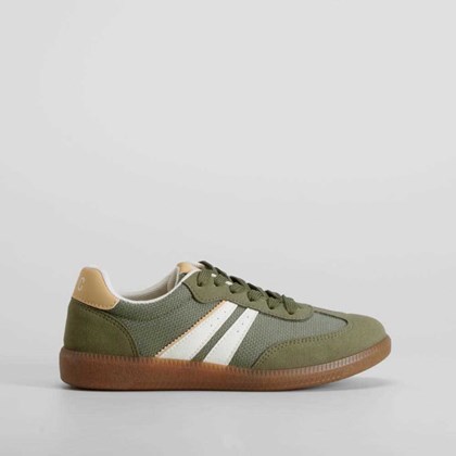 Sneaker verde oscuro suela caramelo NYC