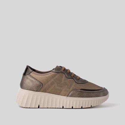 Deportiva casual City elásticos taupe MYSOFT