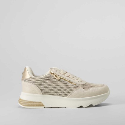 Sneaker cremallera beige COMFEET