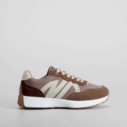 Zapatilla retro jogging marrón NYC