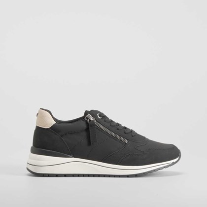 Sneaker cremallera negro COMFEET