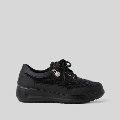Deportiva casual bordados negra MYSOFT