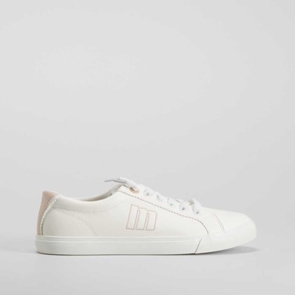 Zapatilla casual blanca y nude MUSTANG